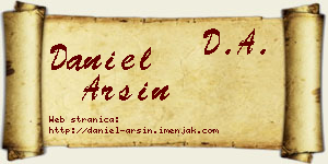 Daniel Arsin vizit kartica